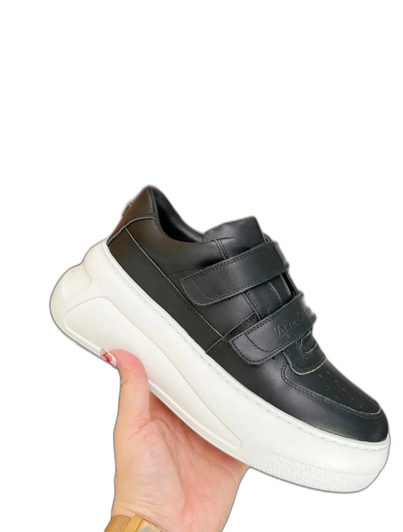 Acne Studios Black Leather Platform Sneakers Unisex