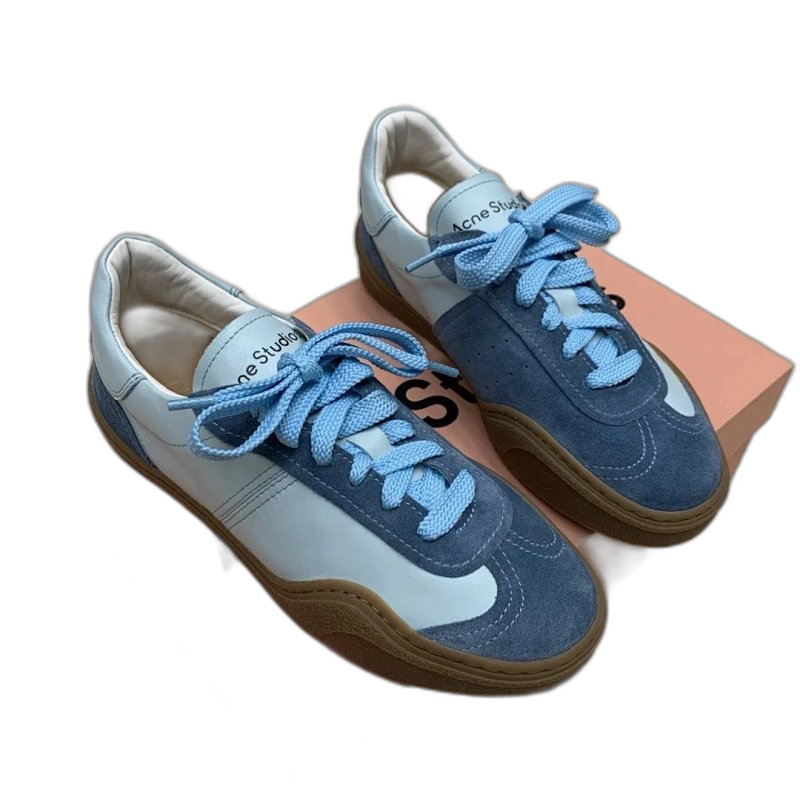 Acne Studios Light Blue Leather Suede Unisex Sneakers