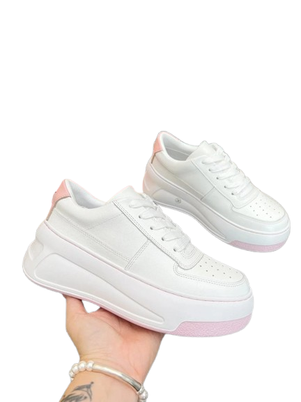 Acne Studios White Leather Platform Sneakers, Unisex