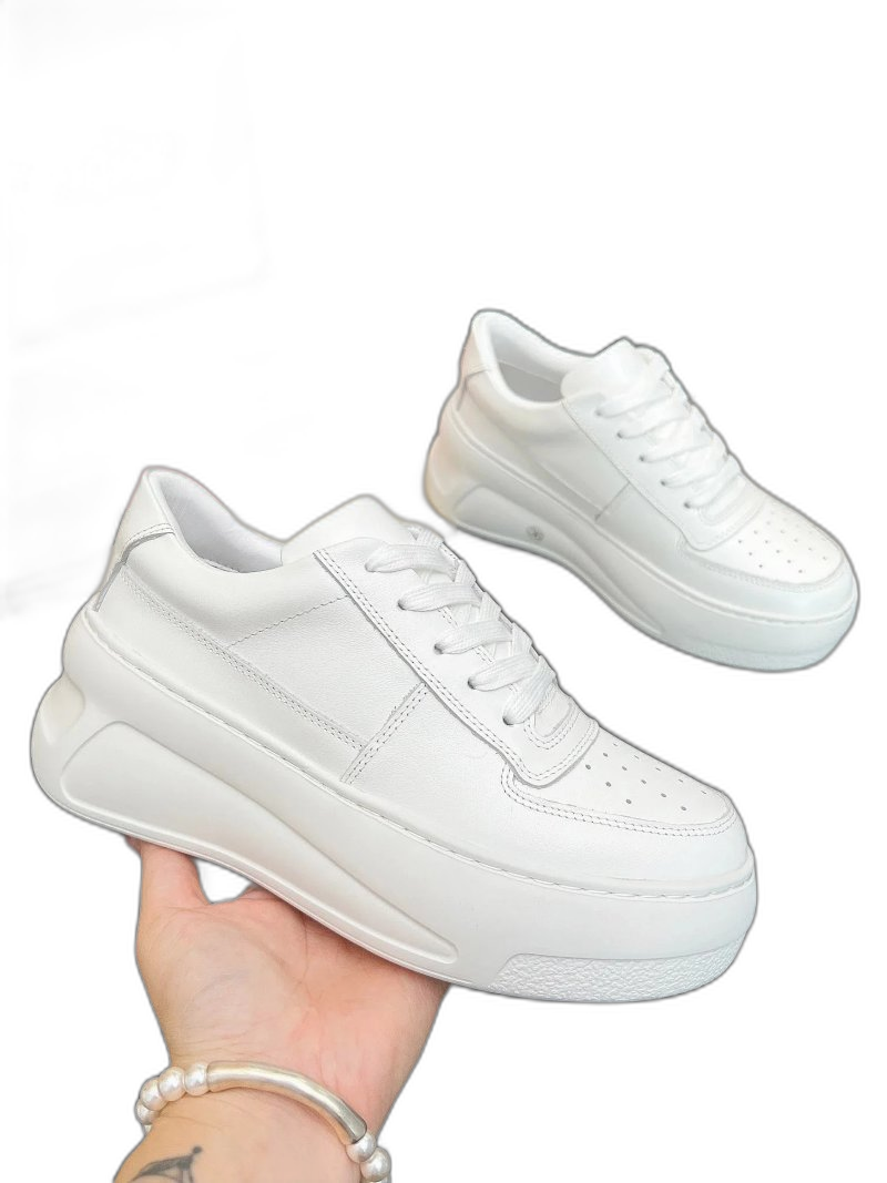 Acne Studios White Leather Platform Sneakers | Unisex