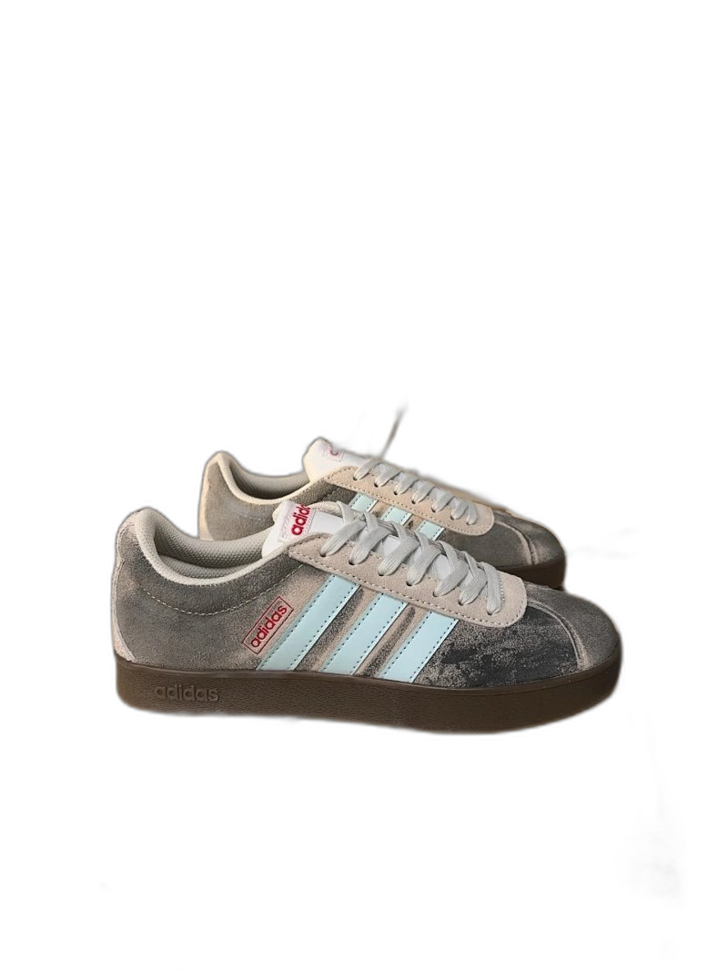 Adidas Grey Blue Suede Sneakers, Retro 90s Comfort