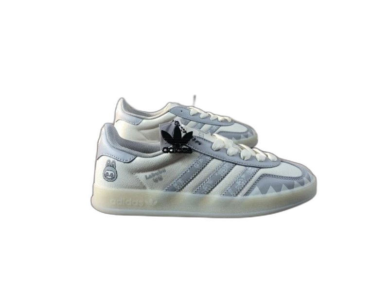 adidas Grey White Canvas Sneakers: Cushioned Unisex Urban Shoes