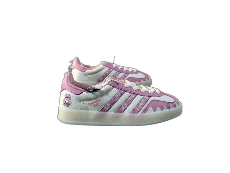 Adidas Unisex Pink White Breathable Street Sneakers