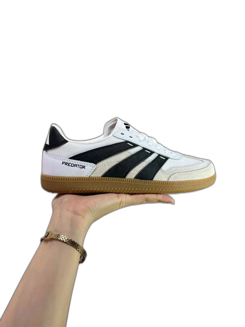 Adidas Predator Retro Soccer Cleats: Black/White Leather