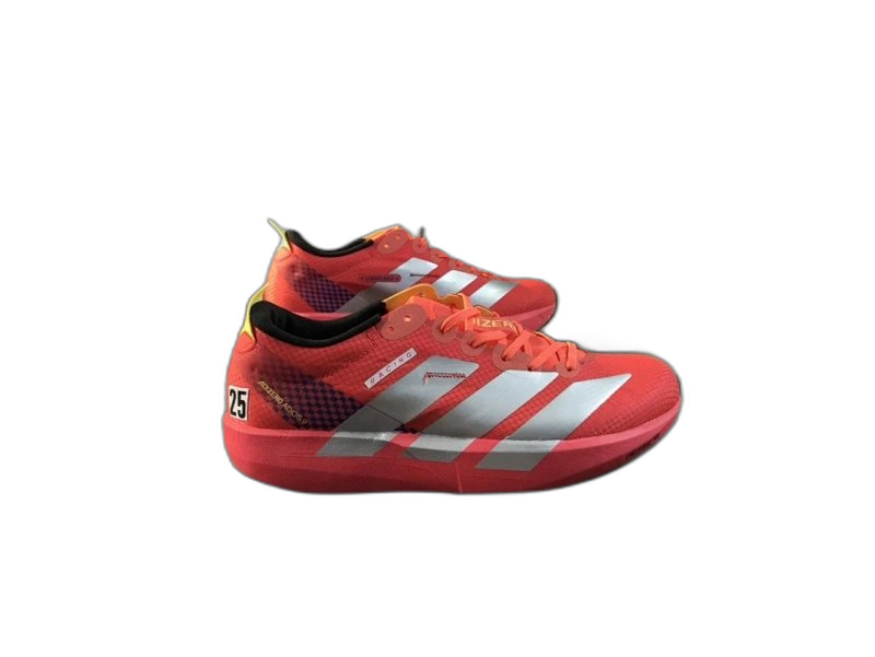 Adidas Red Racing Shoes: Breathable Mesh Cushioned Running Shoes