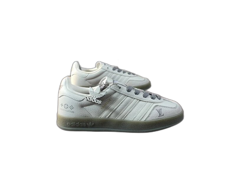 Adidas Retro Grey Leather Cushioned Sneakers - Unisex Street Style