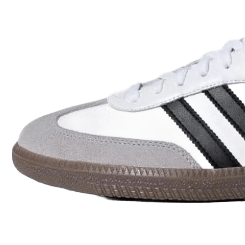 Adidas Retro White Grey Black Leather Suede Sneakers