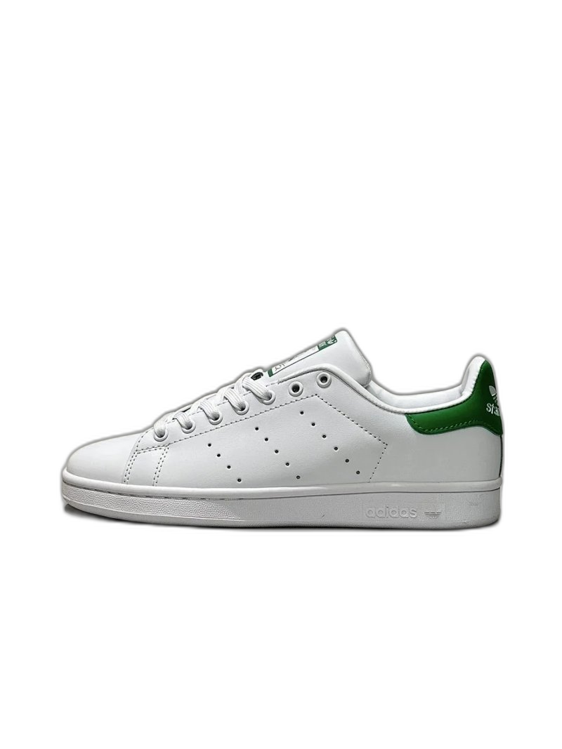 Adidas Stan Smith White Green Leather Shoes - Unisex
