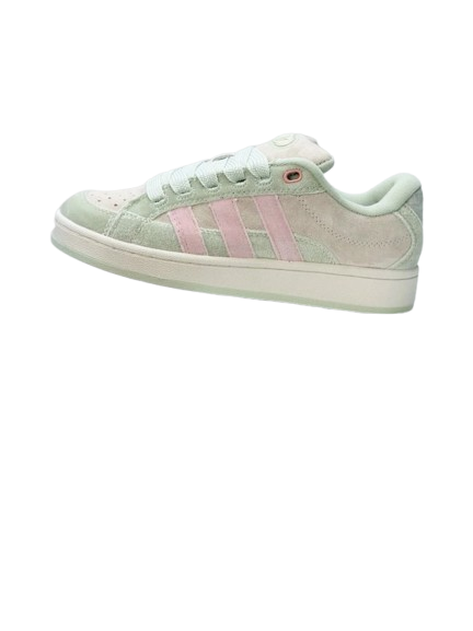 adidas Suede Sneakers: Green/Pink Unisex Casual Shoes