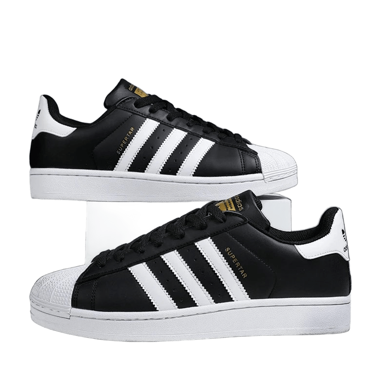 Adidas Superstar Black Leather Sneakers: Unisex & Comfort