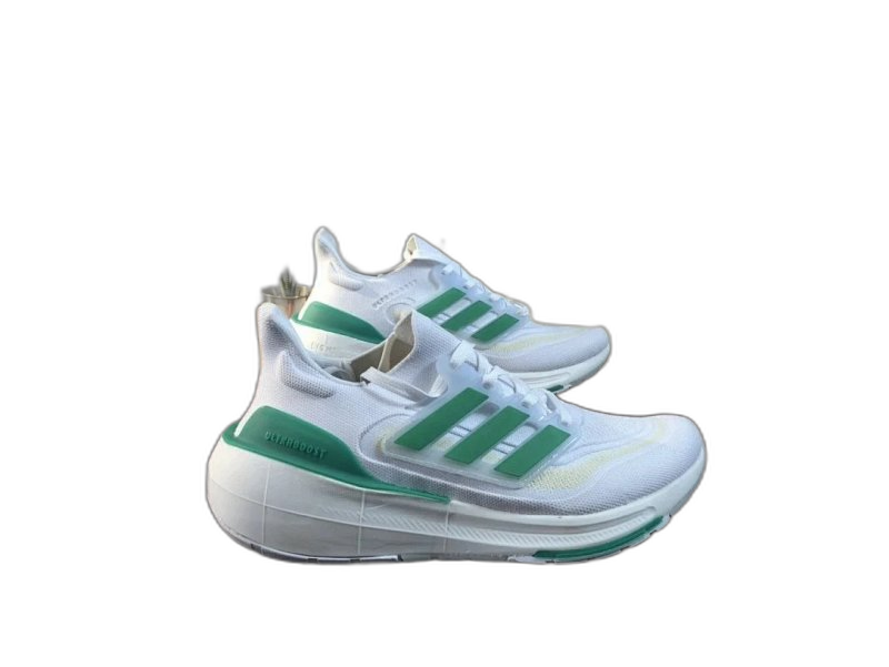 adidas Ultraboost White Green Breathable Running Shoes