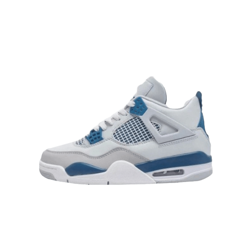 Air Jordan 4 Retro White Blue Leather Men's Shoes