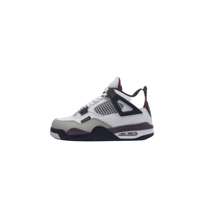 Air Jordan 4 Retro White Purple Leather Sneakers