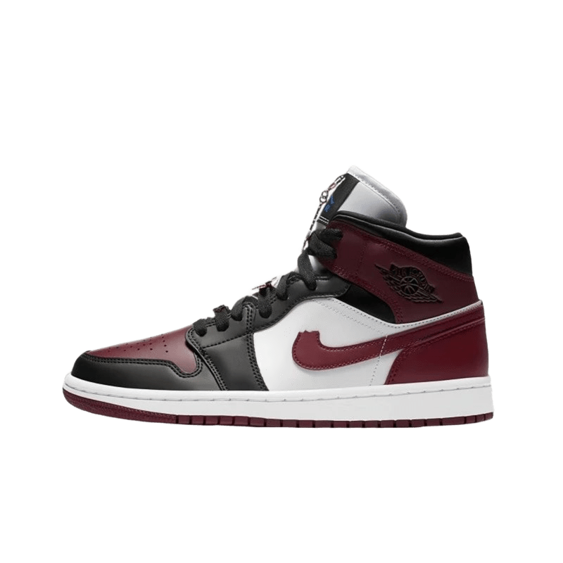 Air Jordan Retro High OG: Black/Red/White Leather Sneakers