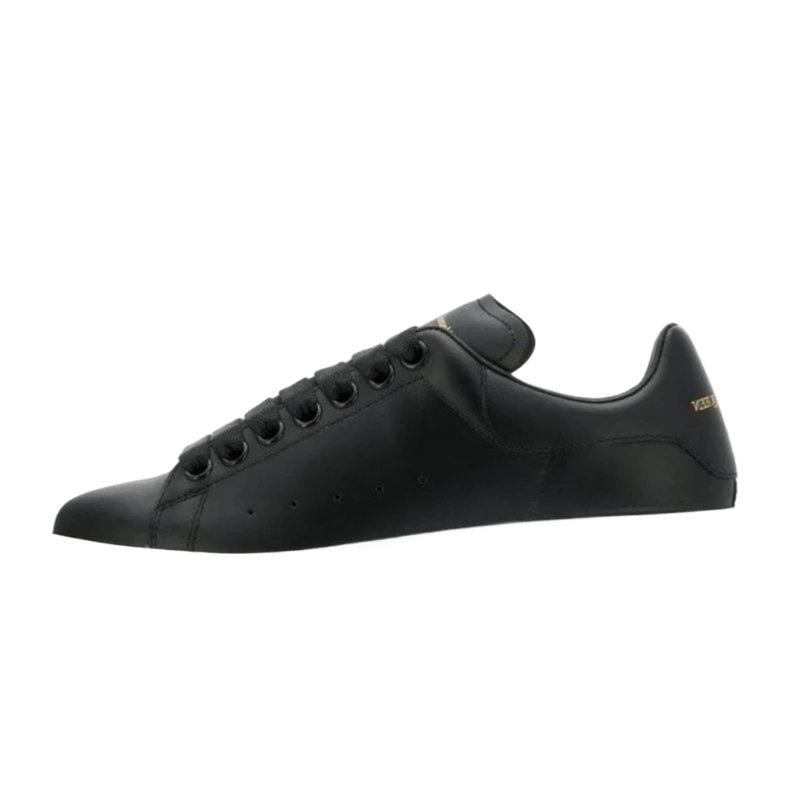 Alexander McQueen Black Leather Lace-Up Sneakers, Unisex