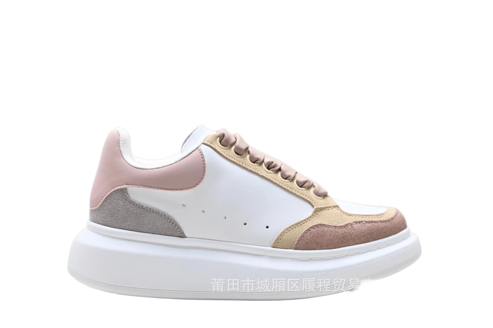 Alexander McQueen Color-Block Leather Sneakers Unisex
