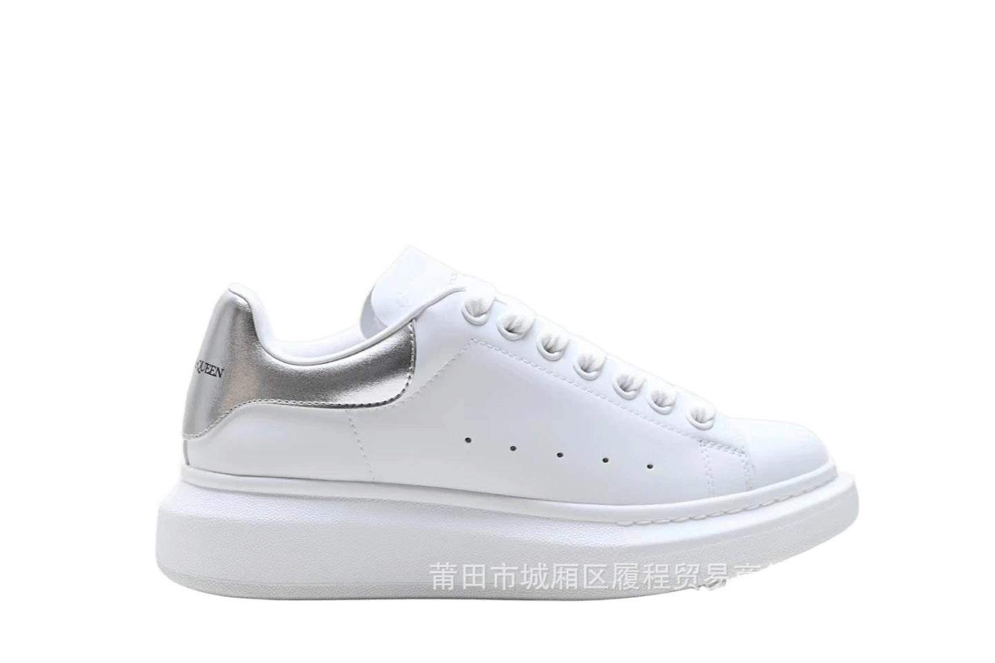 Alexander McQueen Unisex White Leather Sneakers