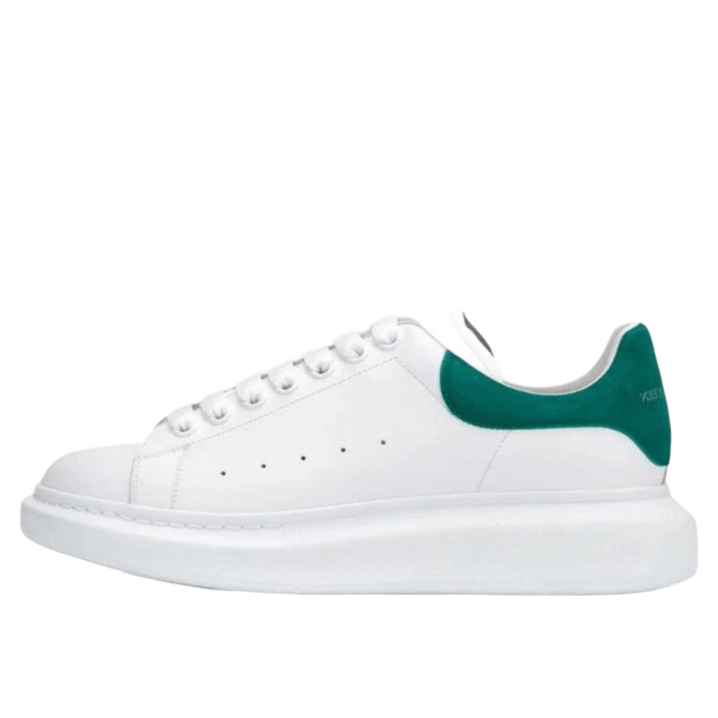 Alexander McQueen White Green Leather Unisex Sneakers