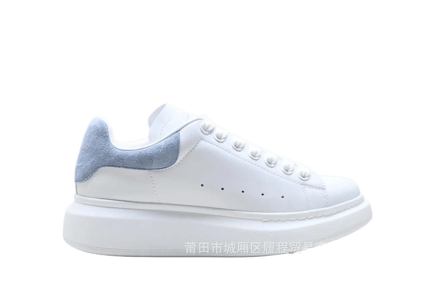 Alexander McQueen White Leather Chunky Sole Unisex Sneakers