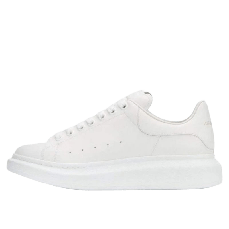 Alexander McQueen White Leather Lace-Up Sneakers, Unisex