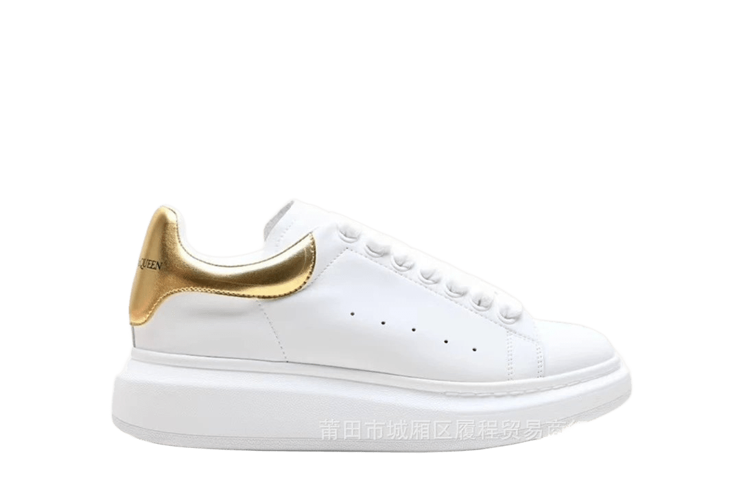Alexander McQueen White Leather Platform Sneakers Unisex