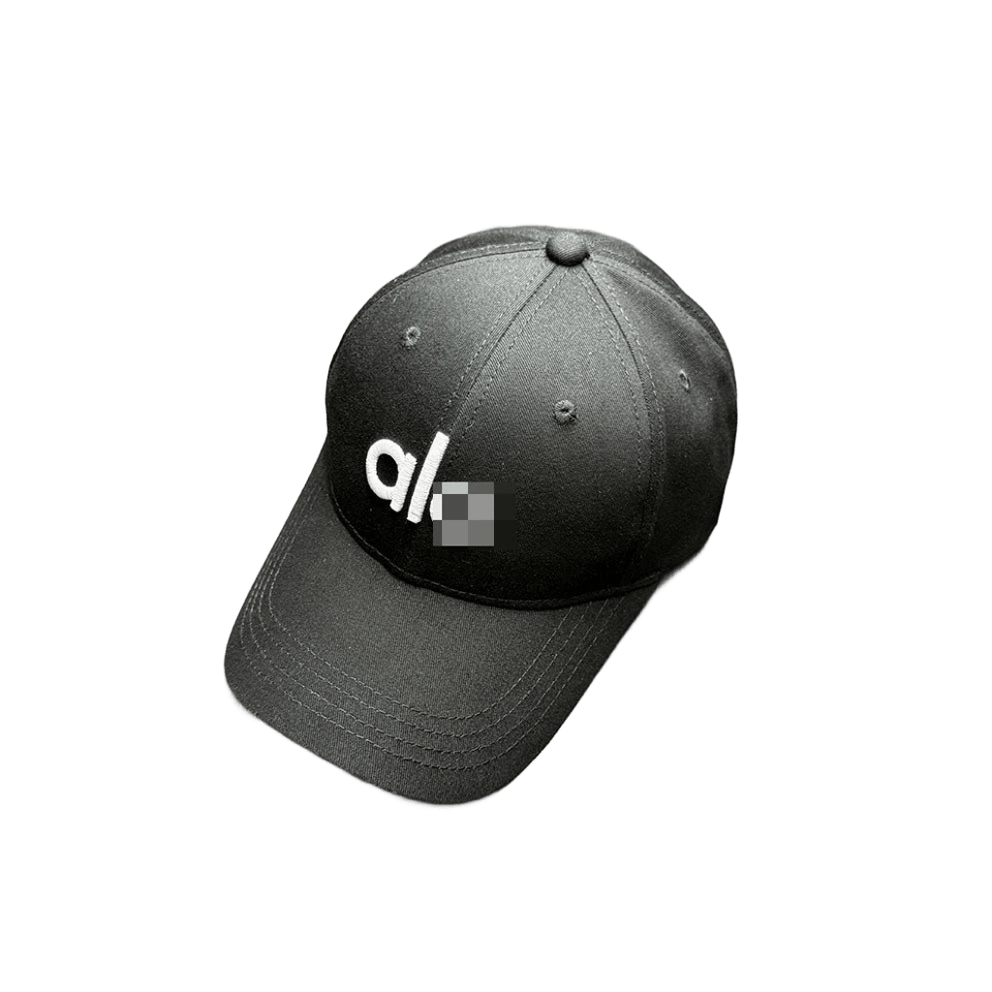 ALO Black Cotton Baseball Cap: Unisex, Minimalist & Sun Protection
