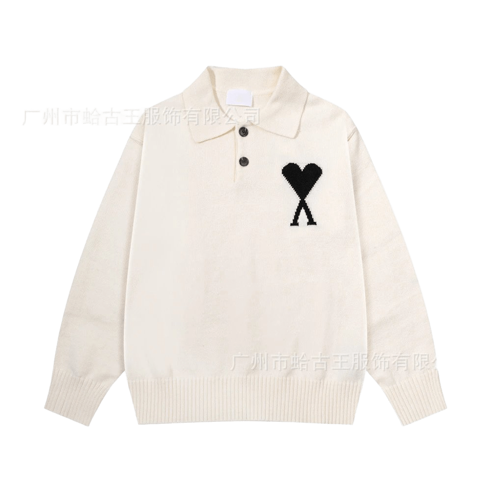 Amiclams Beige Knit Sweater: Cozy Wool Academia Style