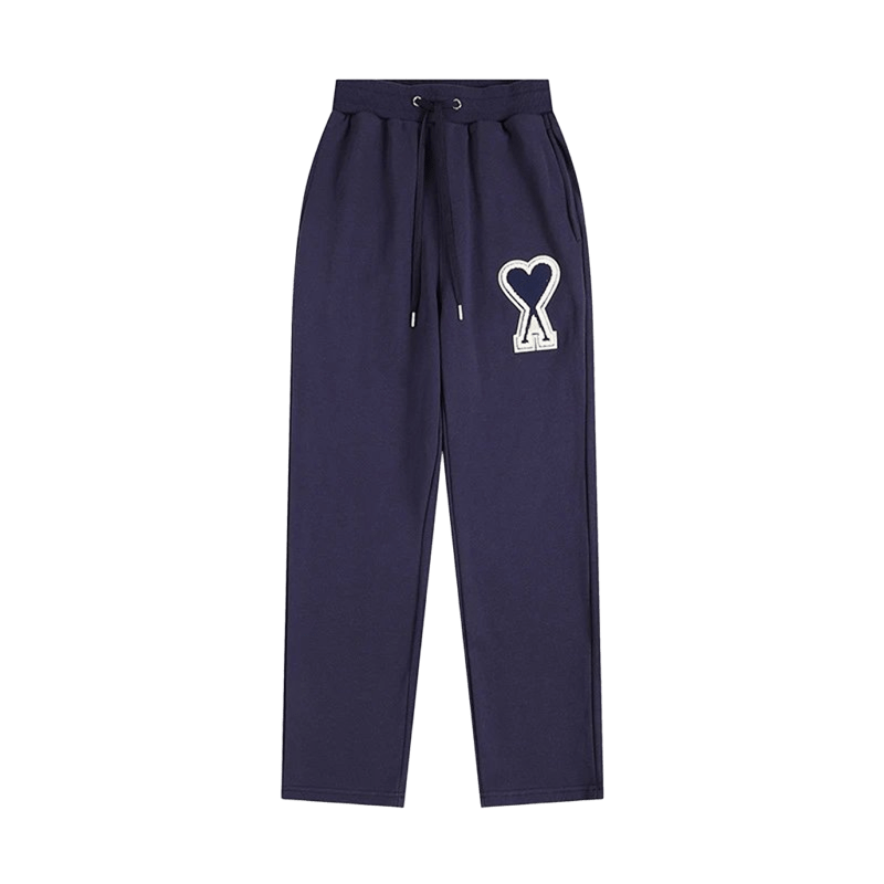 Amiclams Blue Heart Sweatpants: Soft Unisex Casual Wear