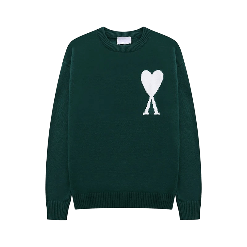 Amiclams Green Knit Sweater: Cozy Unisex Winter Fashion