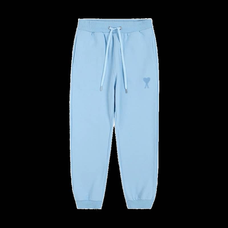 Amiclams Light Blue Cotton Heart Motif Unisex Sweatpants