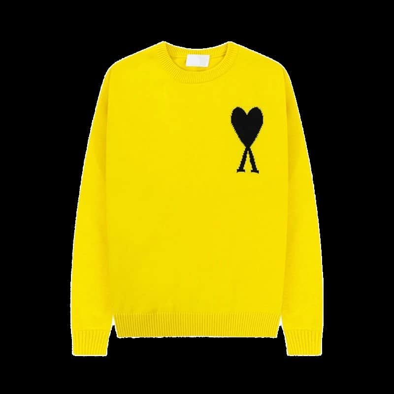 Amiclams Unisex Cotton Sweater: Cozy Yellow Knit