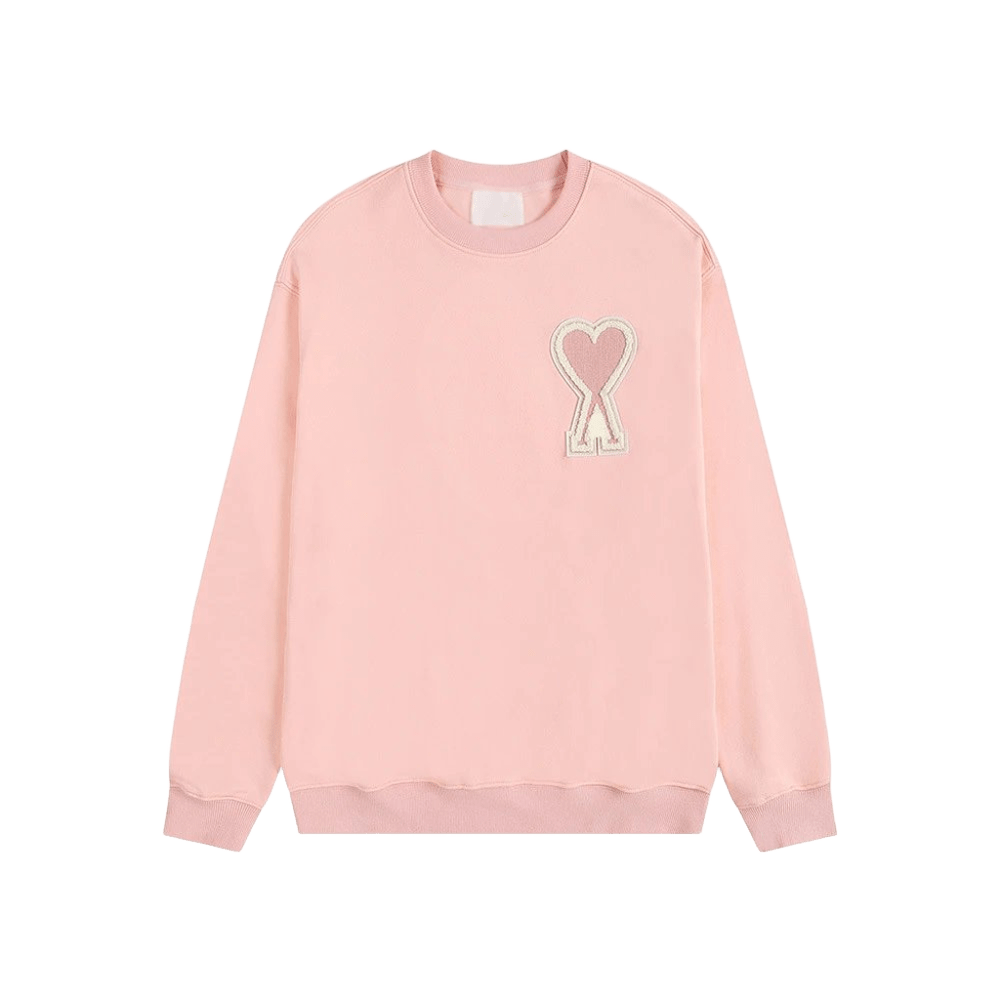 Amiclams Women's Pink Hoodie: Embroidered Cozy Cotton Sweatshirt