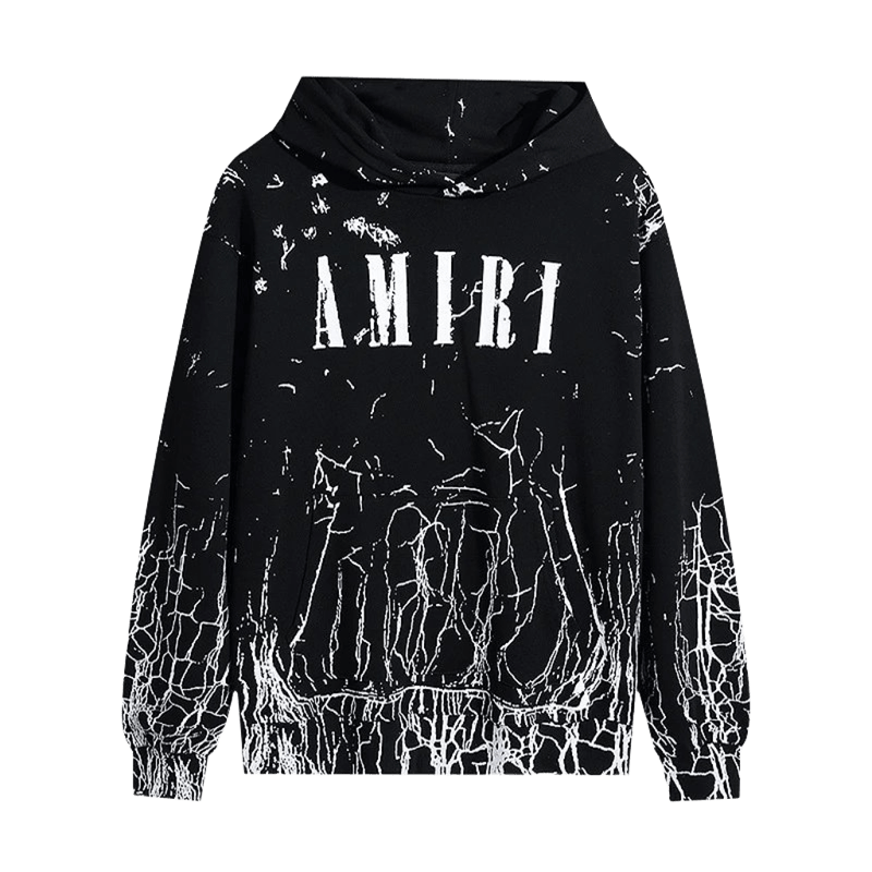 Amiri Black Crack Logo Hoodie | Unisex Streetwear