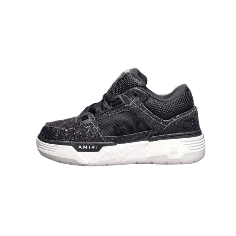 Amiri Black Glitter Mesh Sneakers - Unisex Street Style
