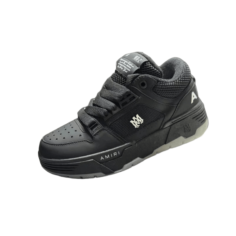 Amiri Black Leather Sneakers: Unisex, Breathable & Comfortable