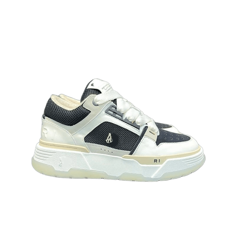Amiri Black & White Leather & Mesh Sneakers, Unisex Streetwear
