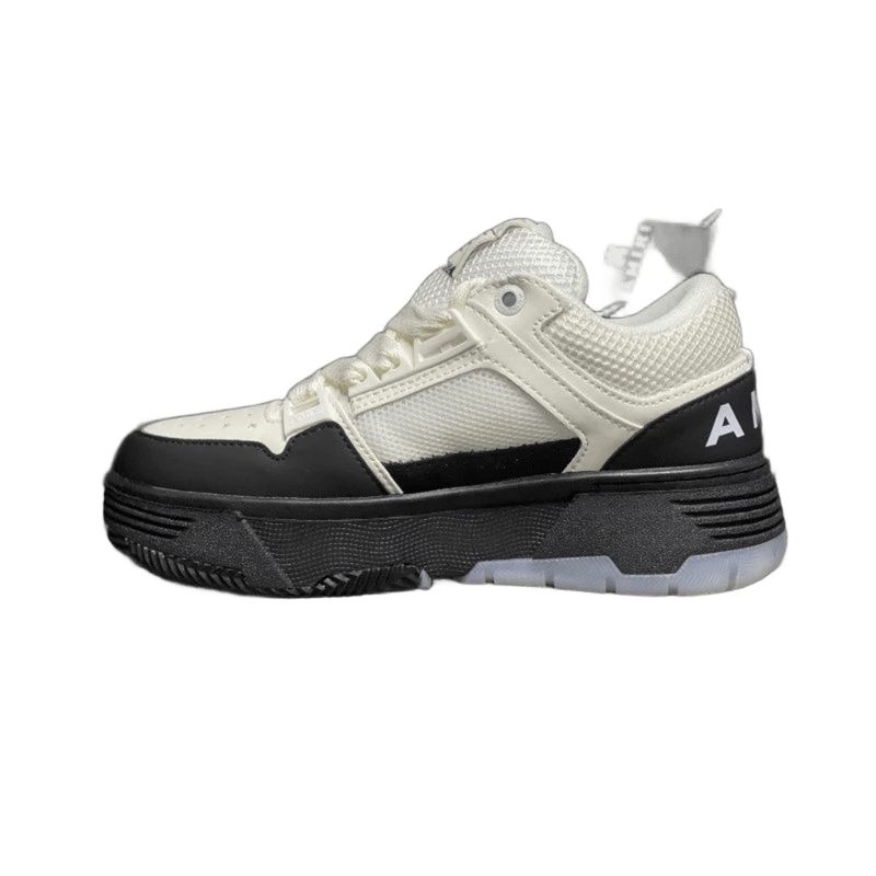 Amiri Black & White Mesh Leather Sneakers, Unisex