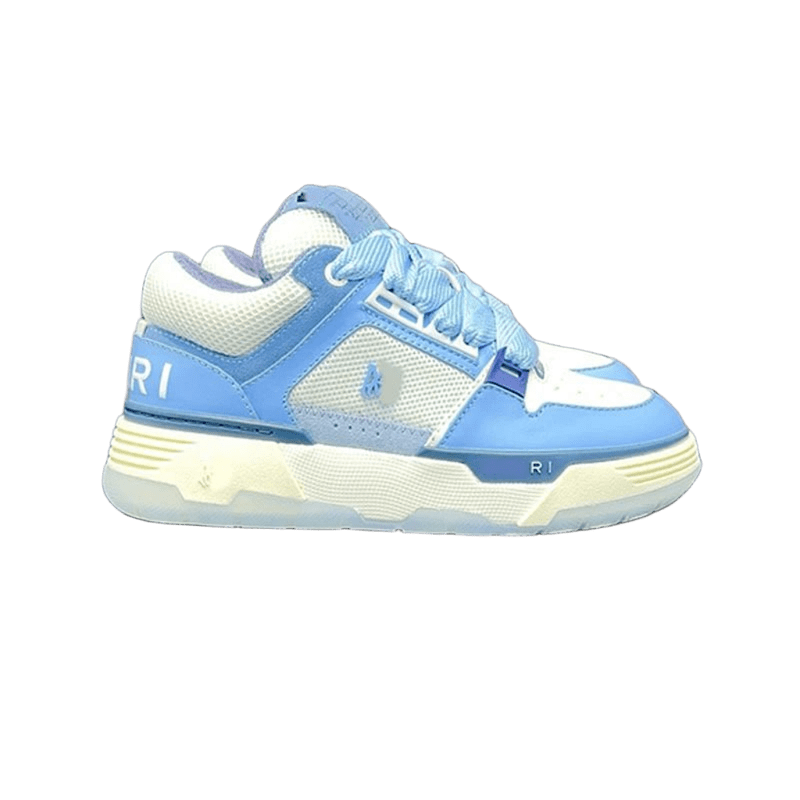 Amiri Blue White Mesh Leather Sneakers | Unisex Street Style