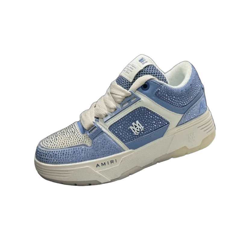Amiri Blue White Sneakers: Unisex Streetwear Comfort