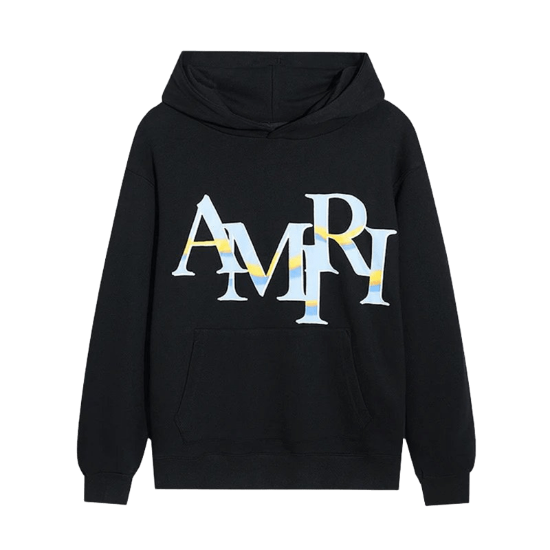 Amiri Classic Black Hoodie: Unisex Cotton Streetwear
