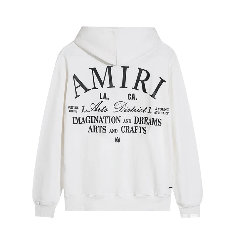 Amiri Classic White Hoodie: Unisex Cotton Streetwear