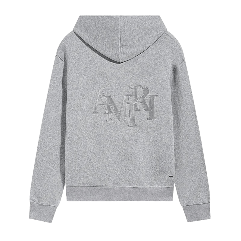 Amiri Gray Cotton Hoodie: Unisex Streetwear