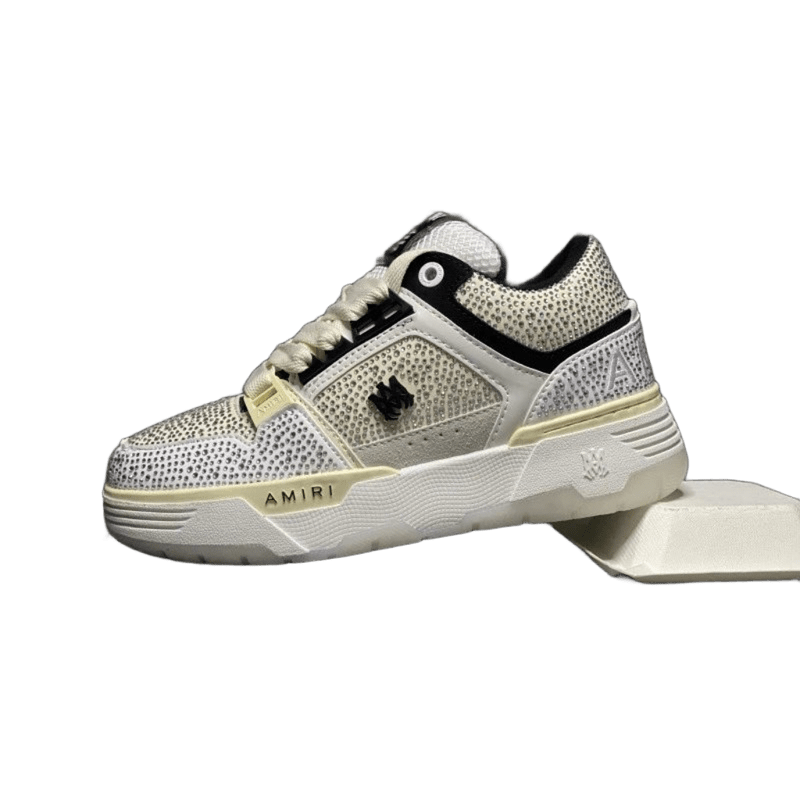 Amiri Gray & White Sneakers: Unisex Streetwear Style