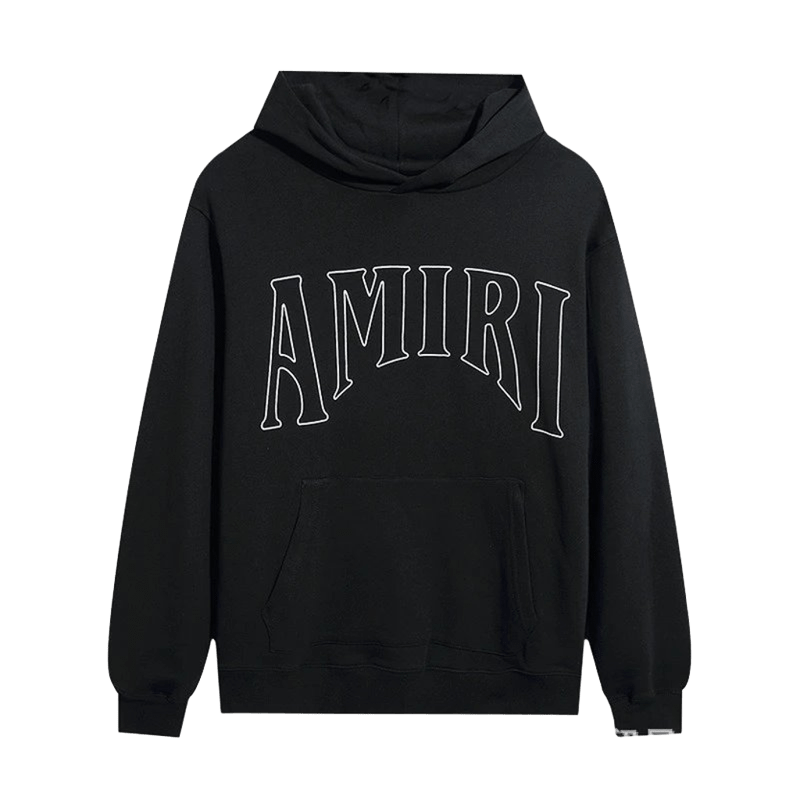 Amiri Hoodie Black: Unisex Cotton Streetwear