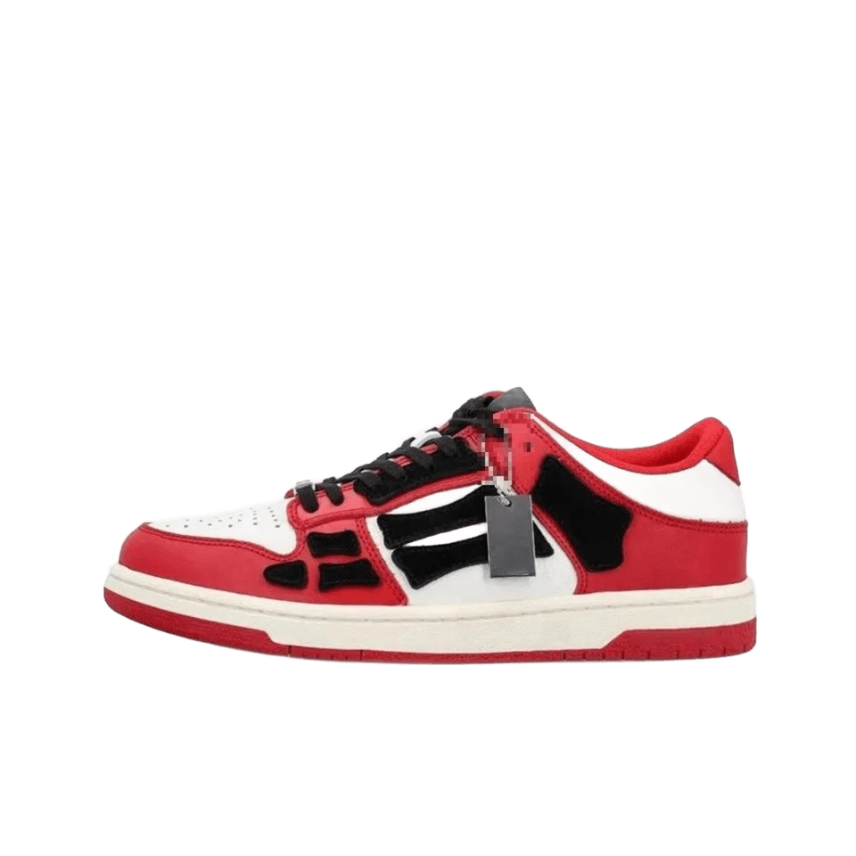 Amiri Red White Black Leather Sneakers - Unisex Streetwear