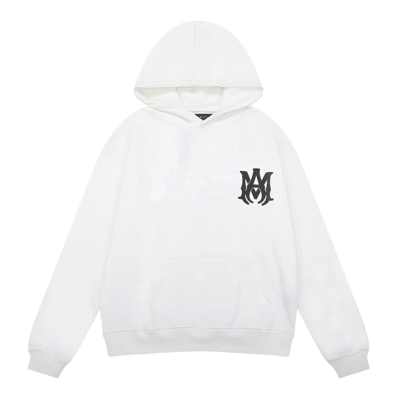 Amiri White Hoodie: Cotton Streetwear with Logo