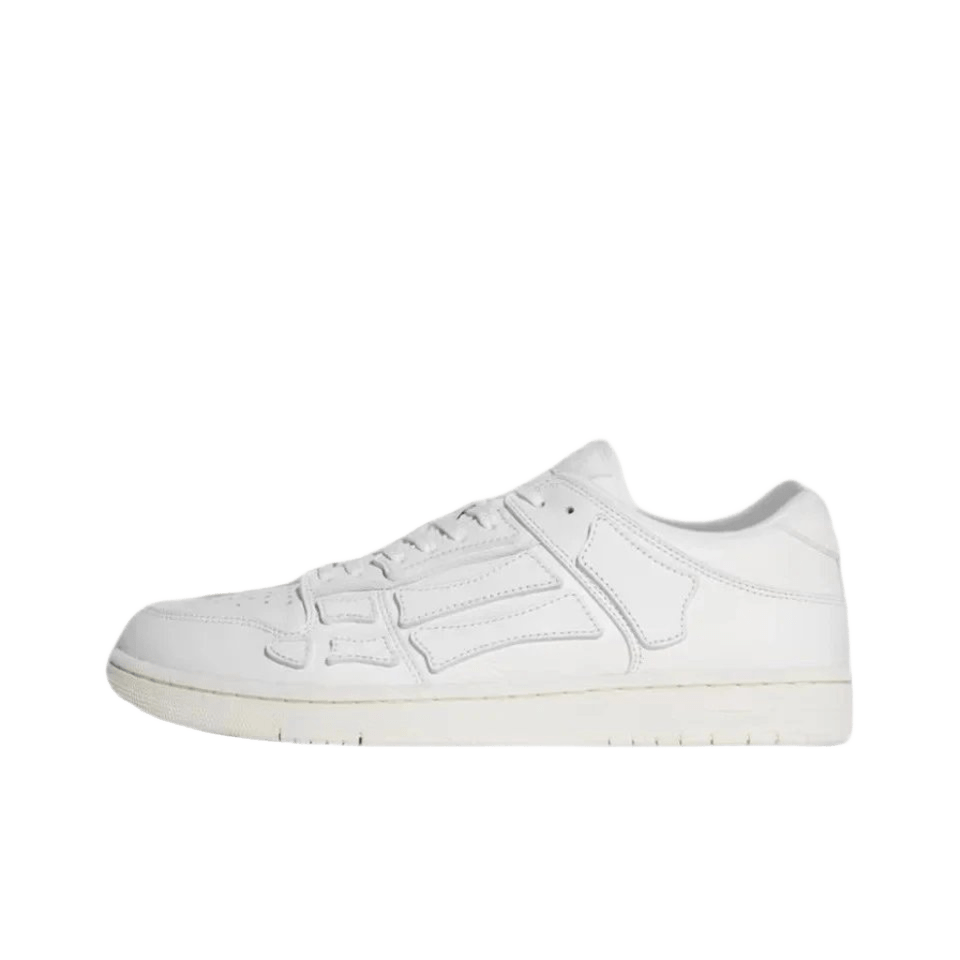 Amiri White Leather Low-Top Sneakers, Unisex Street Style