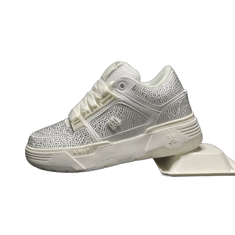 Amiri White Perforated Sneakers: Unisex Streetwear