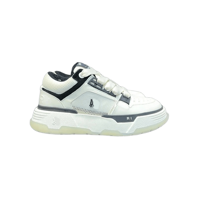 Amiri White Sneakers: Unisex Patchwork Street Style