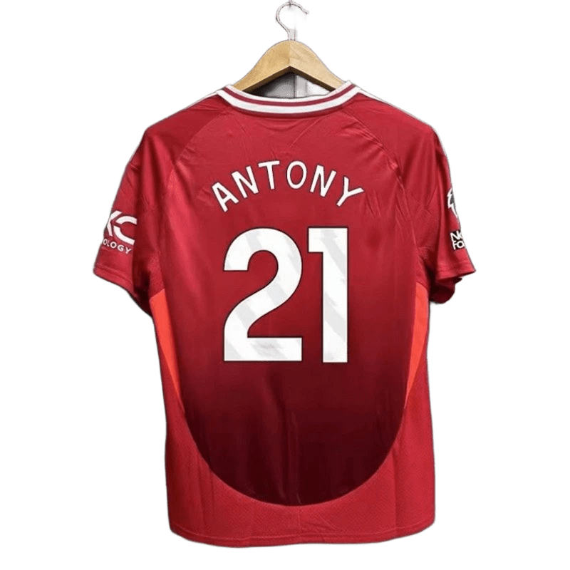 Antony 21 Red Soccer Jersey - Breathable, Quick-Dry, Unisex